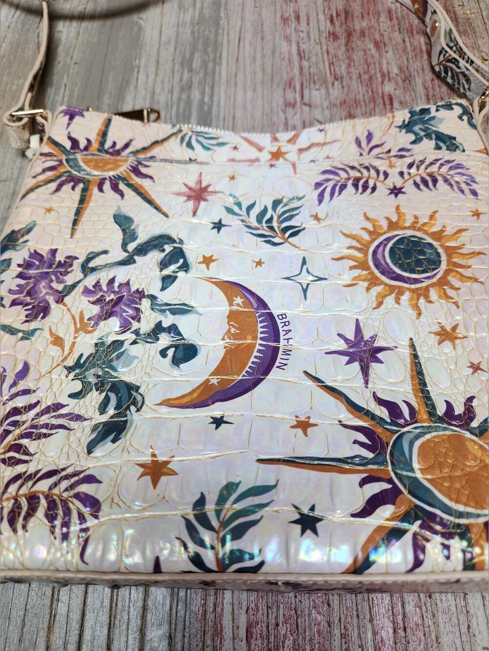 Brahmin Katie Crossbody Bag in Vitality Melbourne - iridescent sheen - Picture 2 of 16